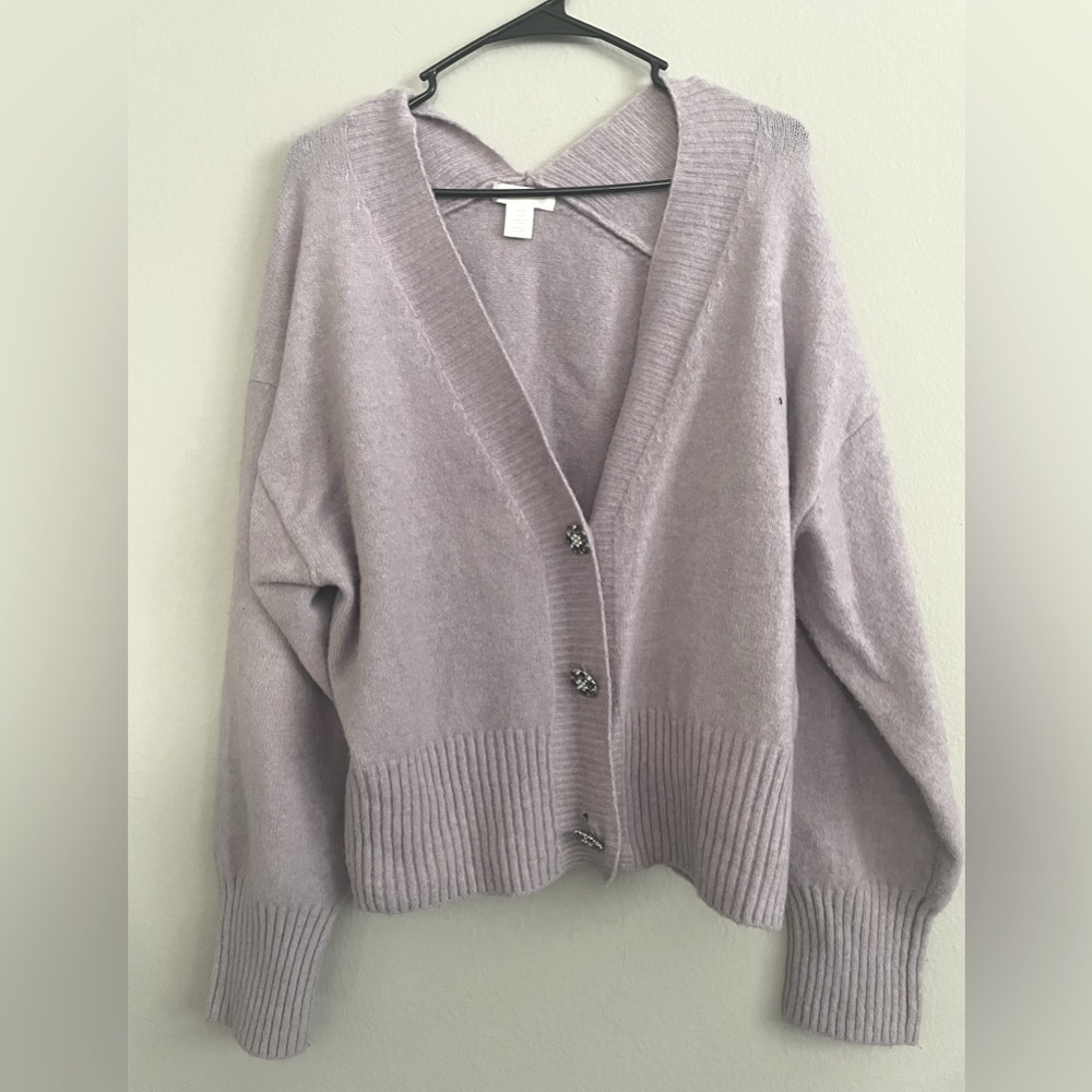H&M Jeweled Button Cardigan